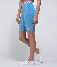 Vans Checked Out Niagra Blue Mineral Wash Bike Shorts