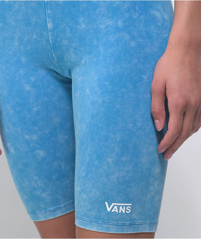 Vans Checked Out Niagra Blue Mineral Wash Bike Shorts