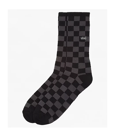 Vans Checkerboard Charcoal Black Crew Socks