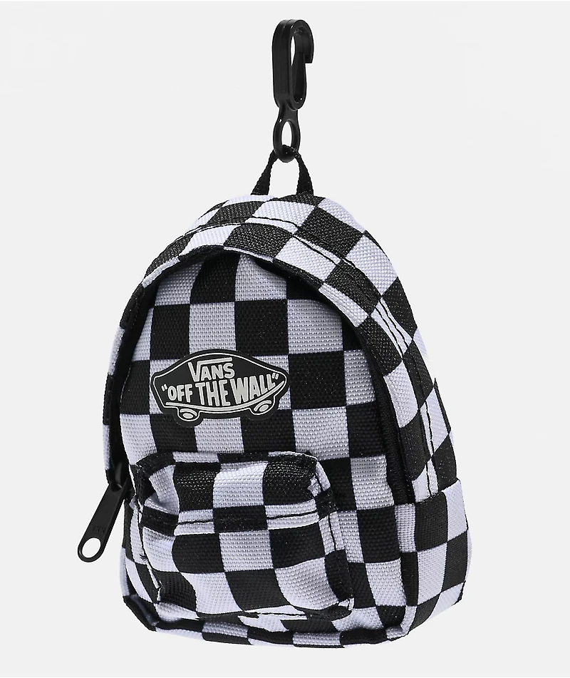 Vans Checkered Black Backpack Bag Charm
