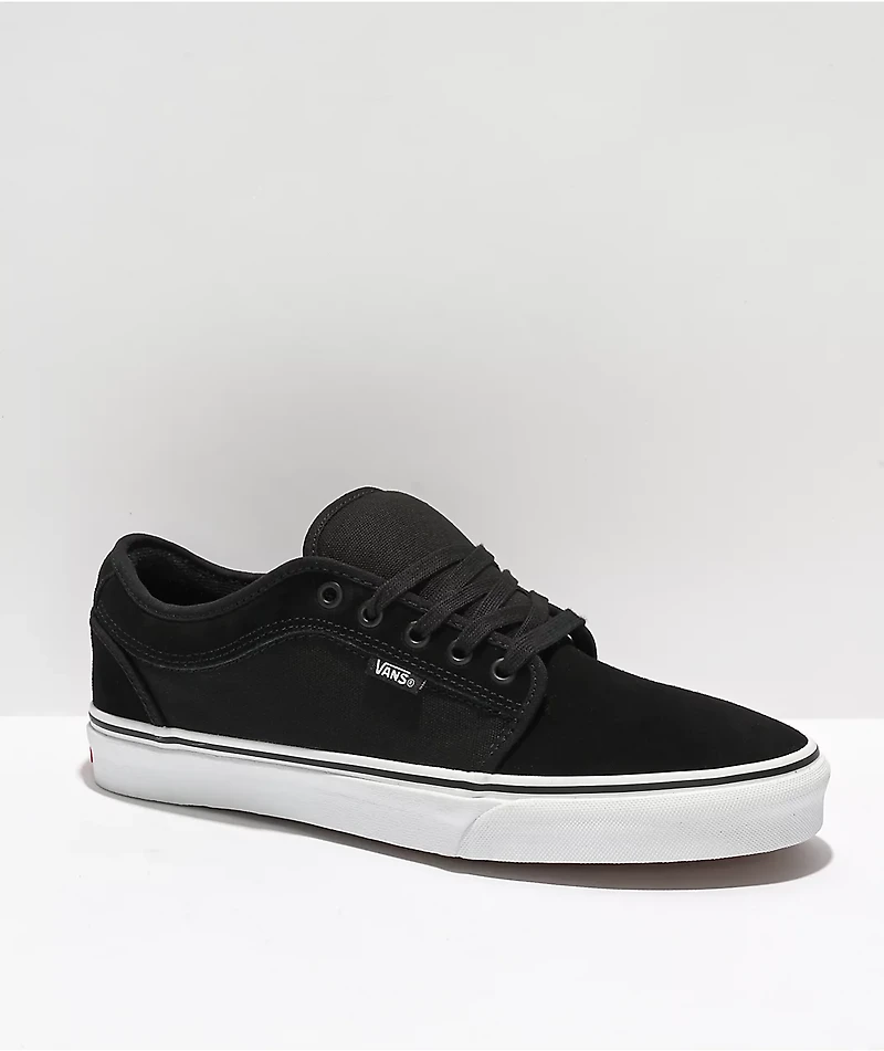 Vans Chukka Low Black & White Suede Skate Shoes