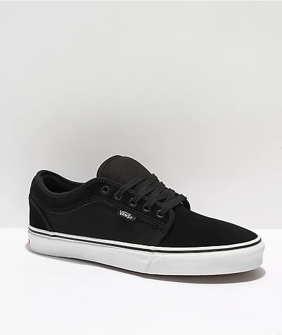 Vans Chukka Low Black & White Suede Skate Shoes