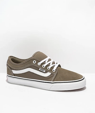 Vans Chukka Low Sidestripe Timber & White Skate Shoes