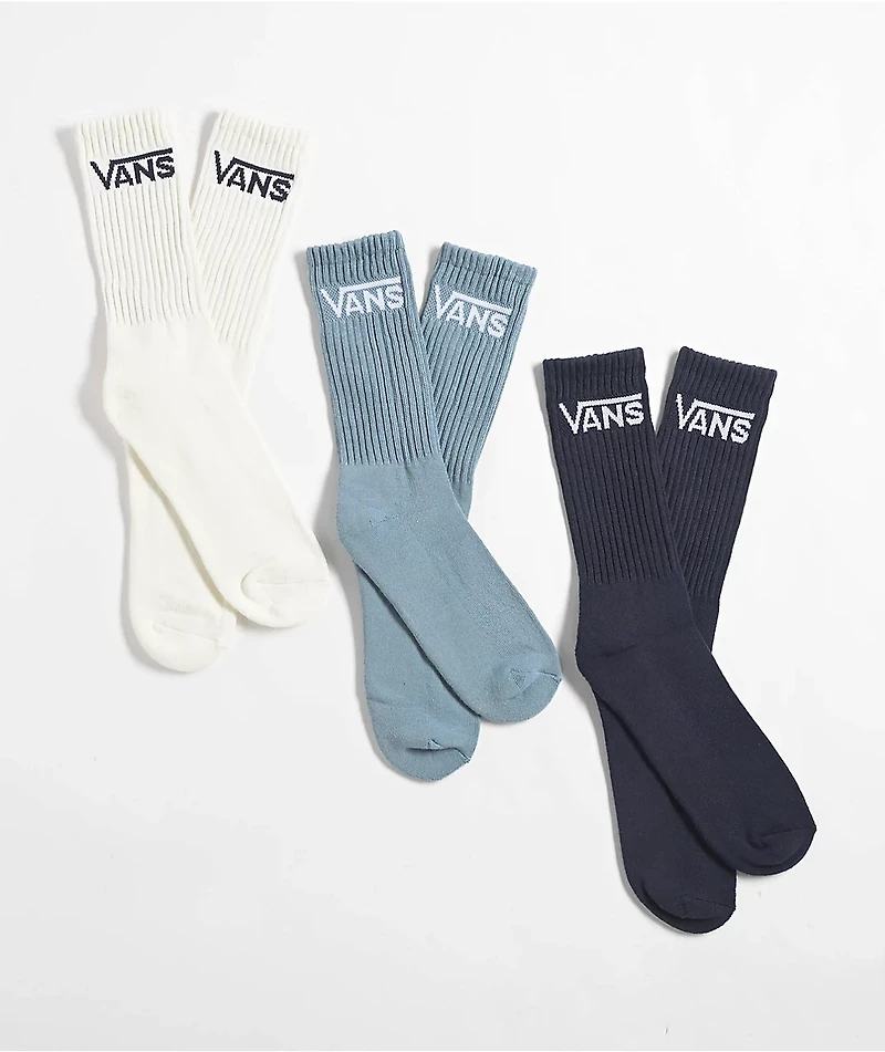 Vans Classic 3 Pack Parisian Night Crew Socks