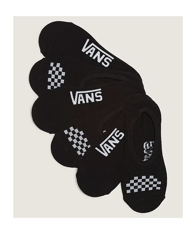 Vans Classic Canoodle Black 3 Pack No Show Socks
