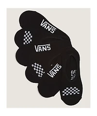 Vans Classic Canoodle Black 3 Pack No Show Socks