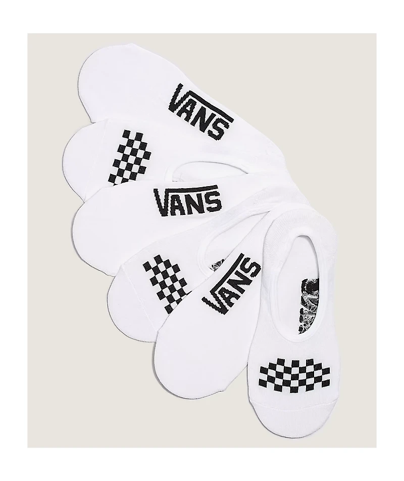 Vans Classic Canoodle White 3 Pack No Show Socks