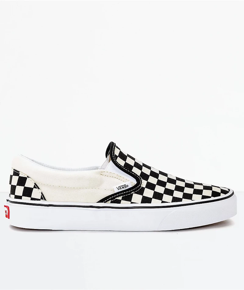 Vans Classic Slip-On Black & White Checkered Skate Shoes
