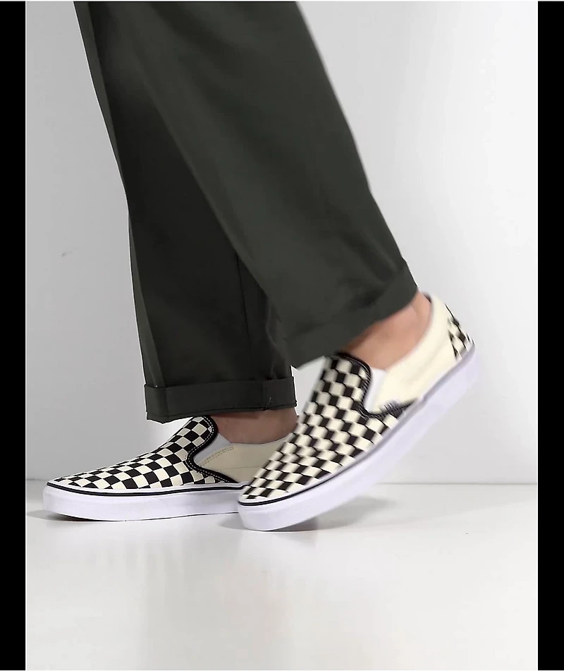 Vans Classic Slip-On Black & White Checkered Skate Shoes