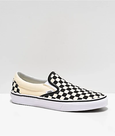 Vans Classic Slip-On Black & White Checkered Skate Shoes