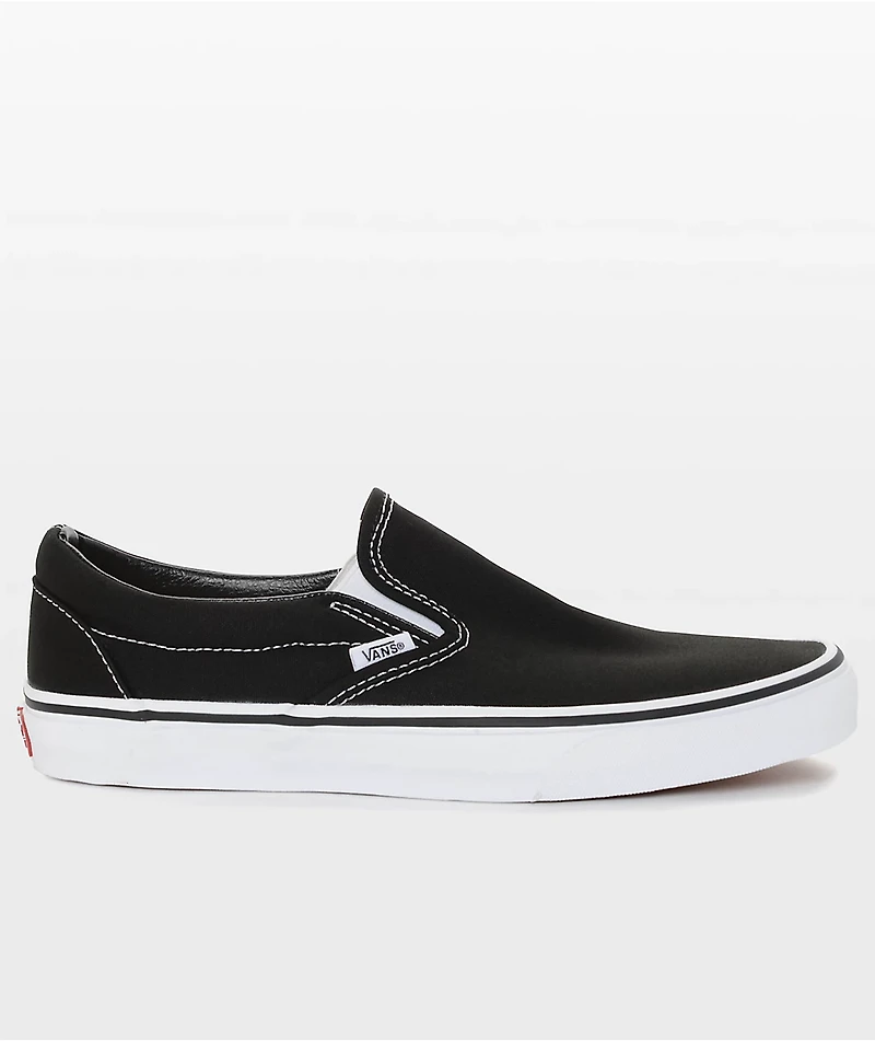Vans Classic Slip On Black & White Shoes