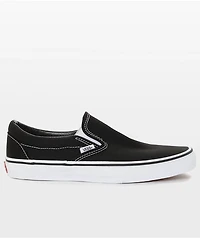 Vans Classic Slip On Black & White Shoes