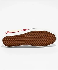 Vans Classic Slip-On Checkerboard Red & White Skate Shoes