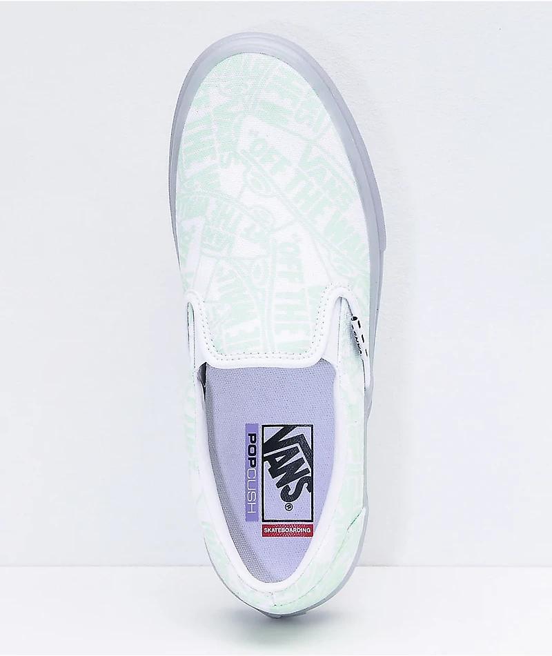 Vans Classic Slip-On Glow-In-The-Dark Skate Shoes