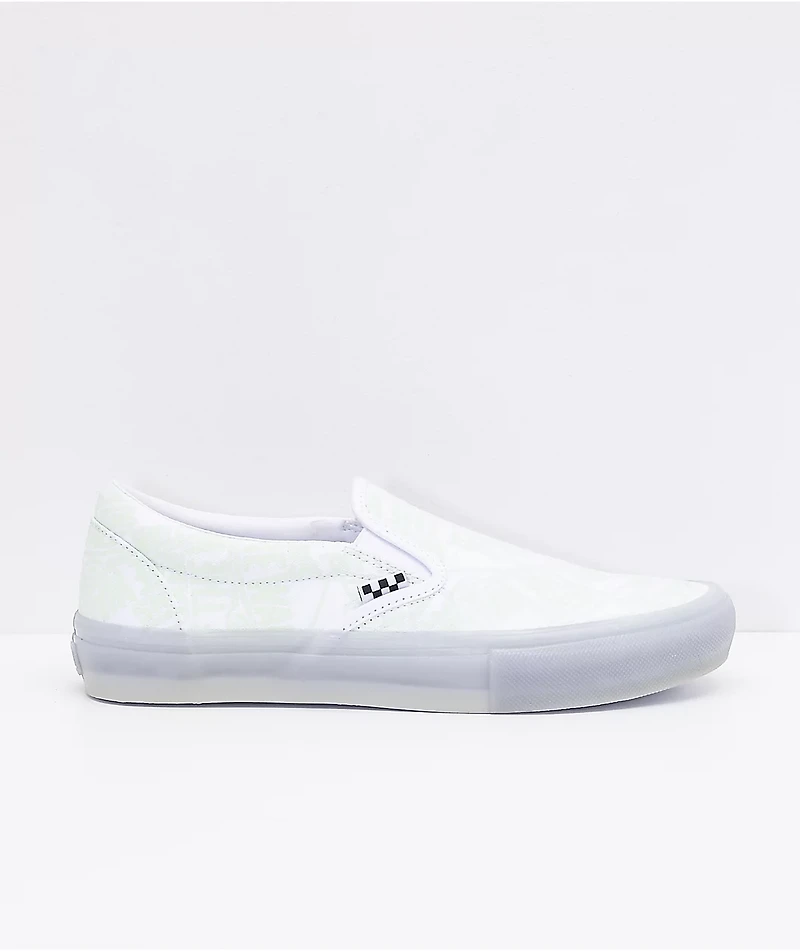 Vans Classic Slip-On Glow-In-The-Dark Skate Shoes