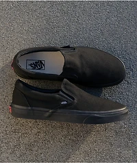 Vans Classic Slip-On Monochromatic Black Skate Shoes