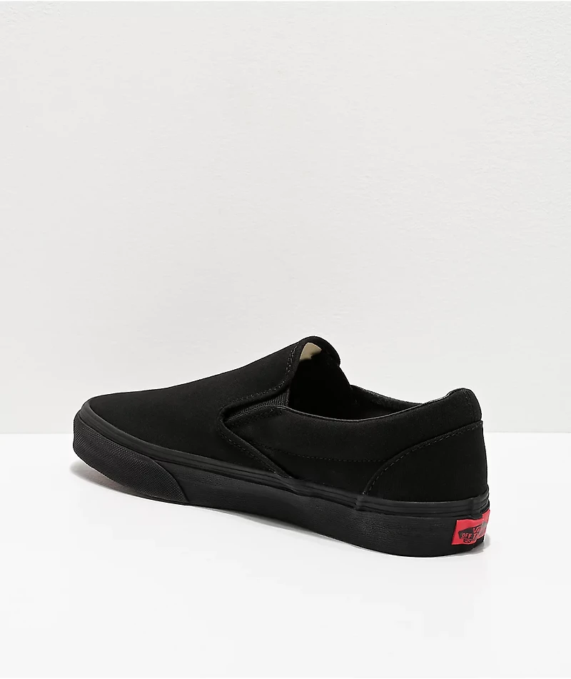 Vans Classic Slip-On Monochromatic Black Skate Shoes