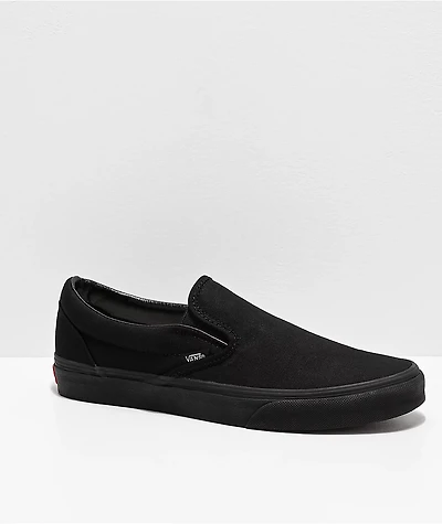 Vans Classic Slip-On Monochromatic Black Skate Shoes