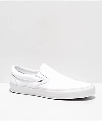Vans Classic Slip-On Monochromatic True White Skate Shoes