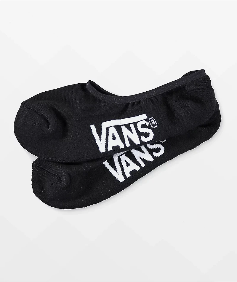 Vans Classic Super Black 3 Pack No Show Socks