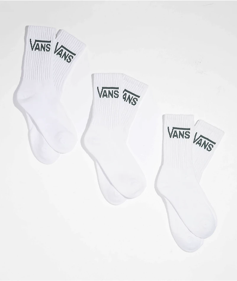 Vans Classic White & Duck 3 Pack Crew Socks