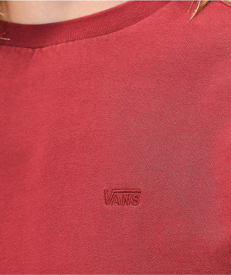 Vans Color Multiplier Overdyed Red Crew Neck Sweatshirt