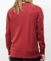 Vans Color Multiplier Overdyed Red Crew Neck Sweatshirt