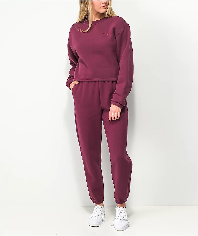 Vans ComfyCush Grape Crop Crewneck Sweatshirt