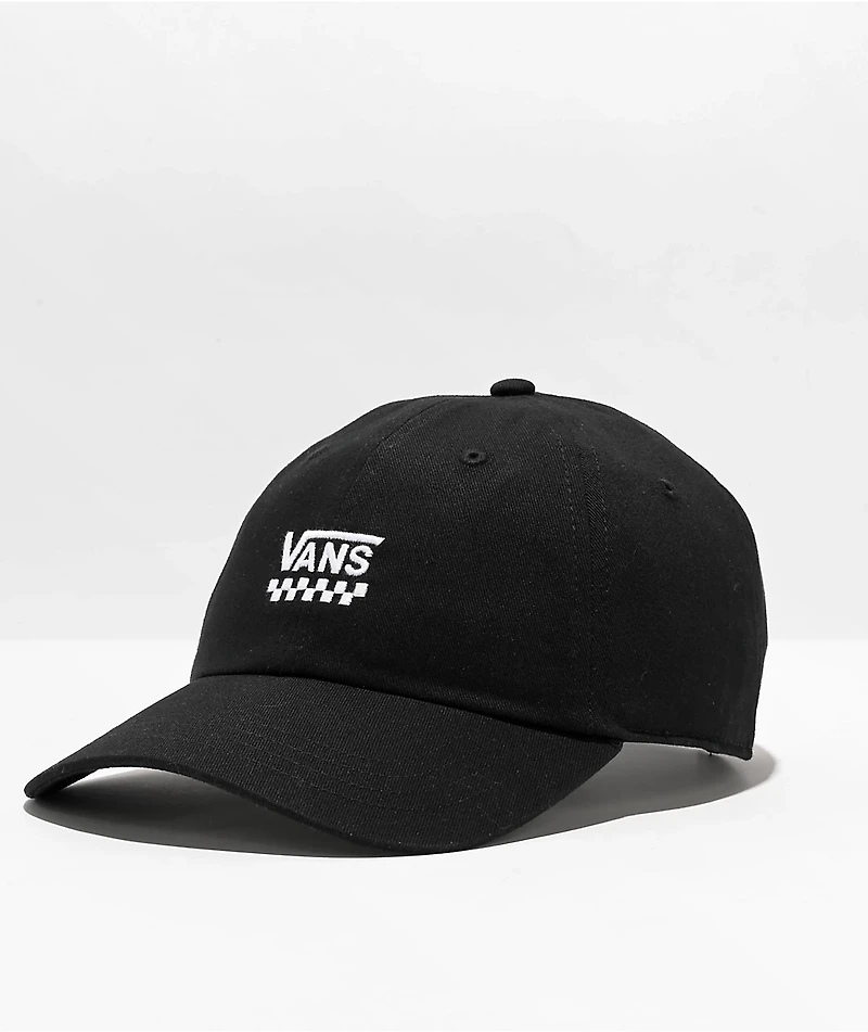 Vans Court Side Black Checker Strapback Hat