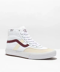 Vans Crockett High White & Red Skate Shoes