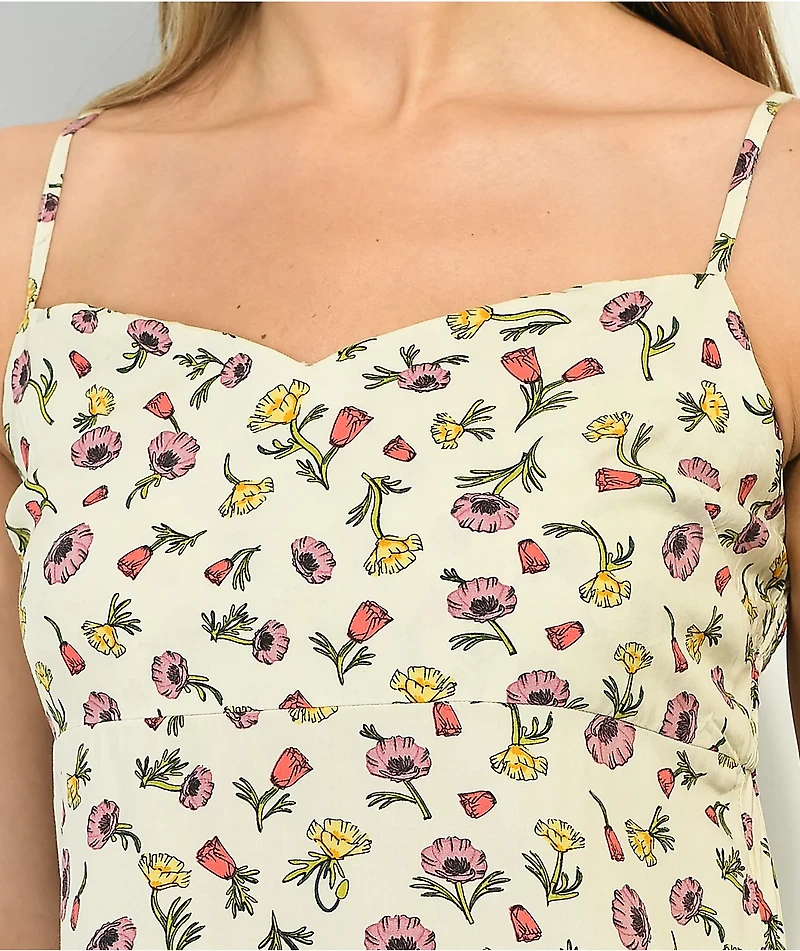 Vans Daly Floral Tan Tank Dress