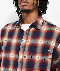 Vans Elmbrook Blue & Red Long Sleeve Button Up Shirt
