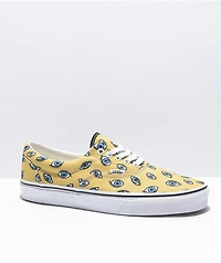 Vans Era Looking Glass Yellow & White Skate Shoes