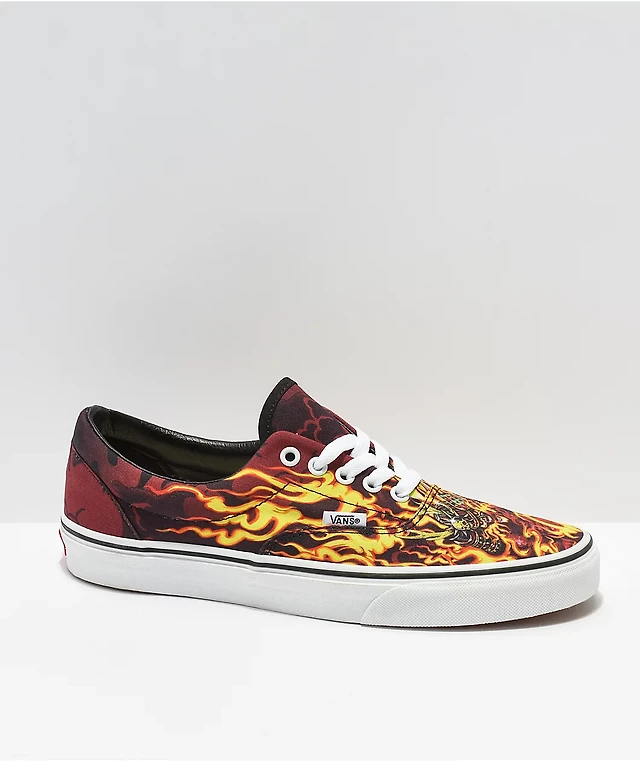 Vans Era Electric Flame Black White Skate Shoes at Hamilton