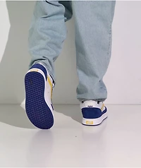 Vans Estazzo White, Blue & Yellow Skate Shoes