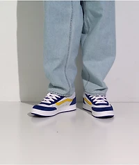Vans Estazzo White, Blue & Yellow Skate Shoes