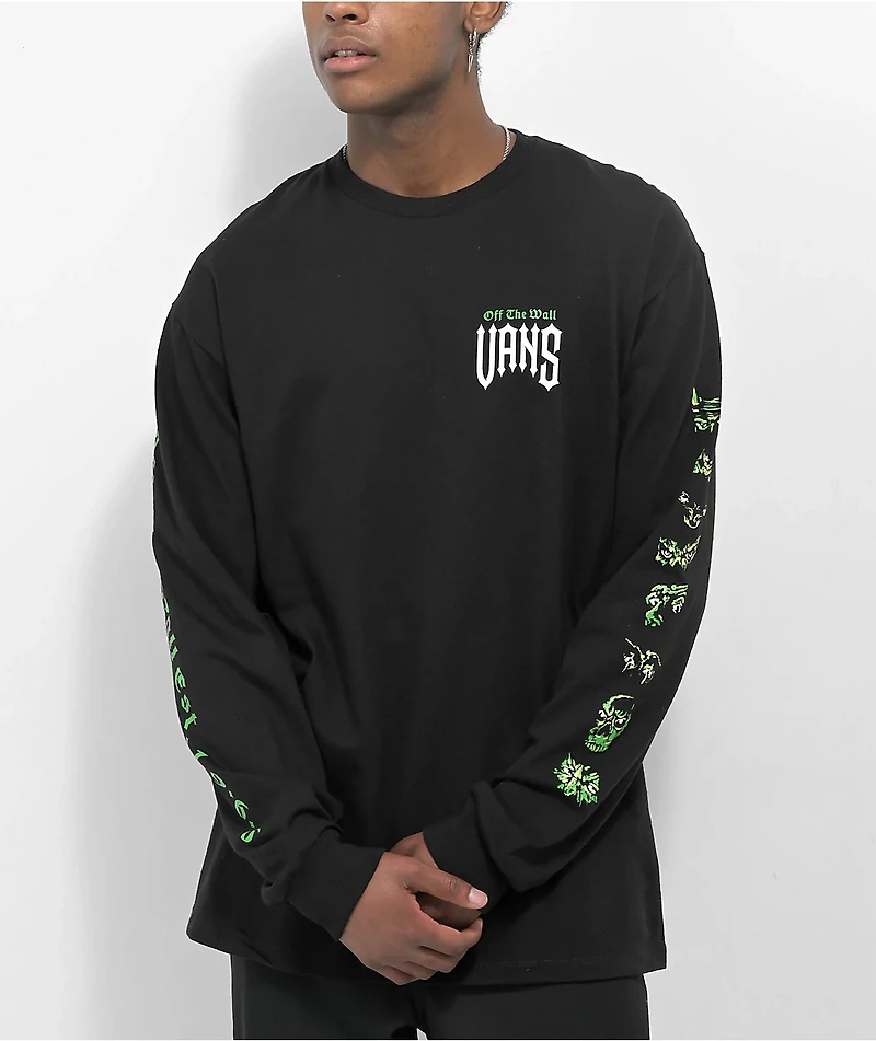 Vans Eyes The Dark Black Long Sleeve T-Shirt