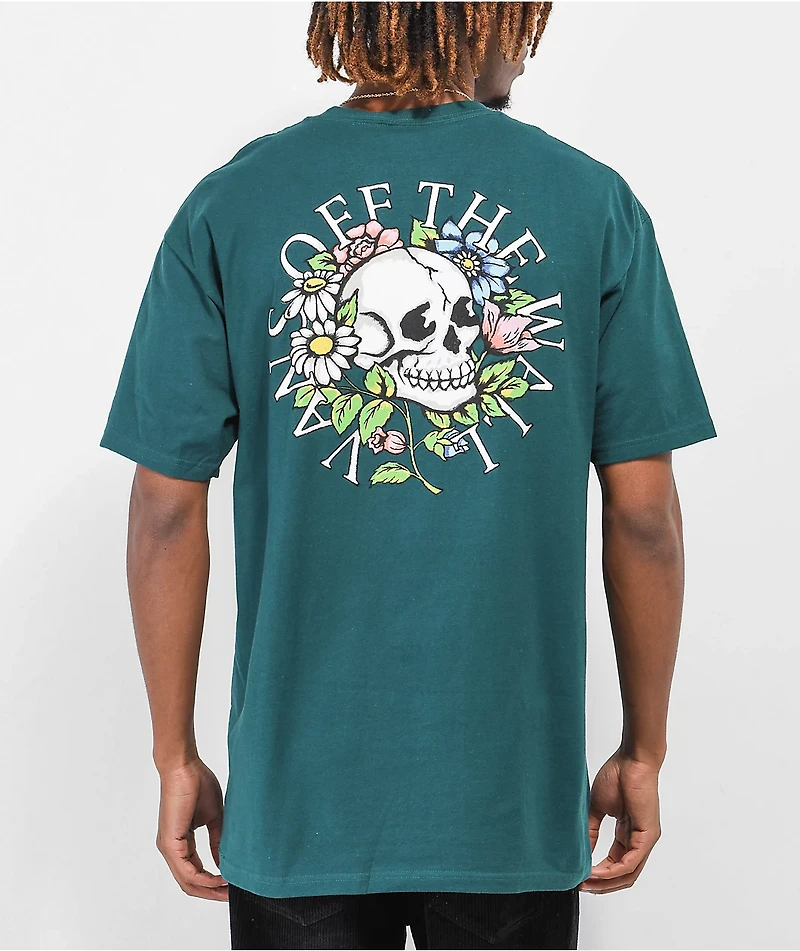 Vans Floral Skull Garden Green T-Shirt