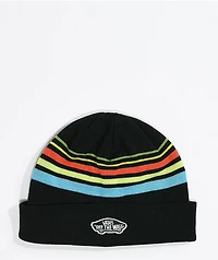 Vans Flutter Black Striped Beanie