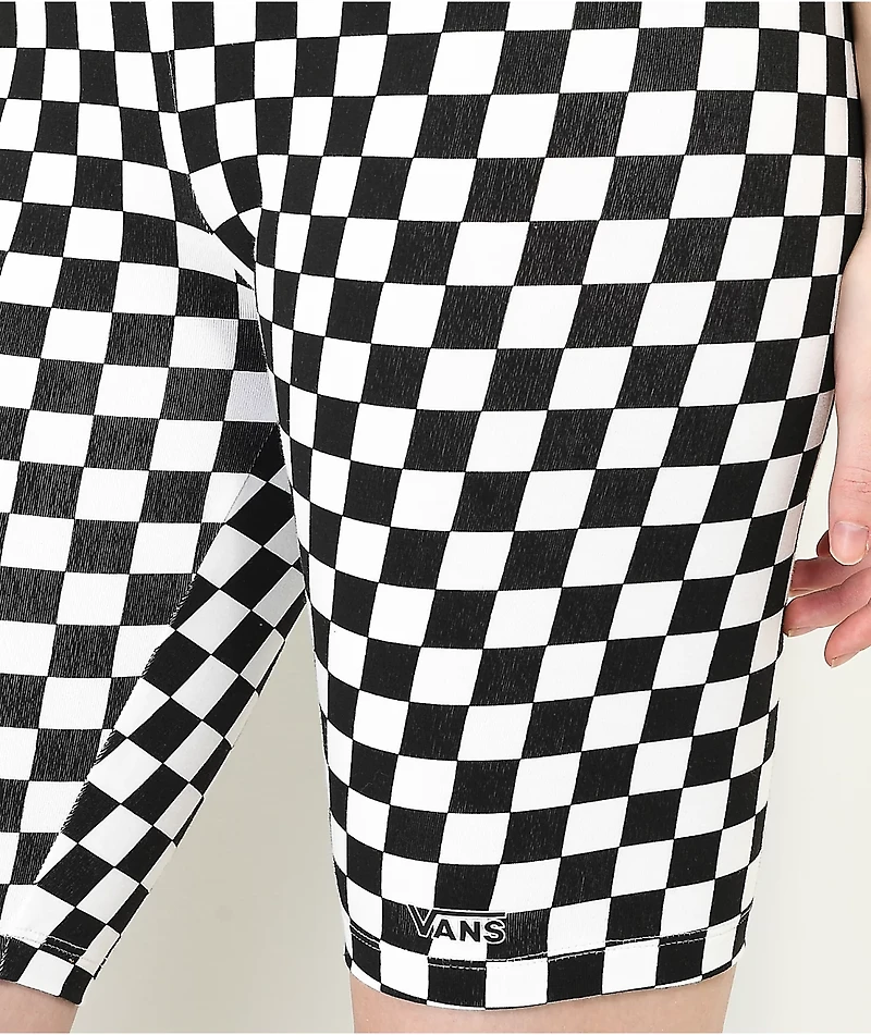 Vans Flying V Black & White Checkered Bike Shorts