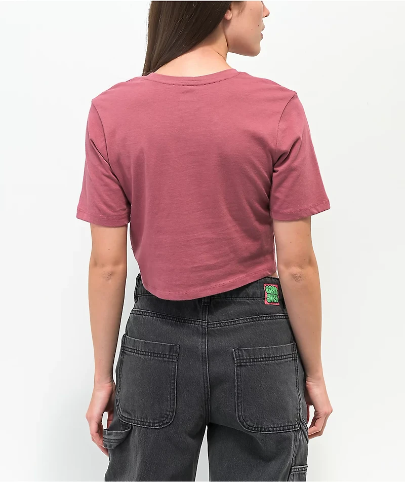 Vans Flying V Maroon Crop T-Shirt