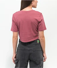 Vans Flying V Maroon Crop T-Shirt