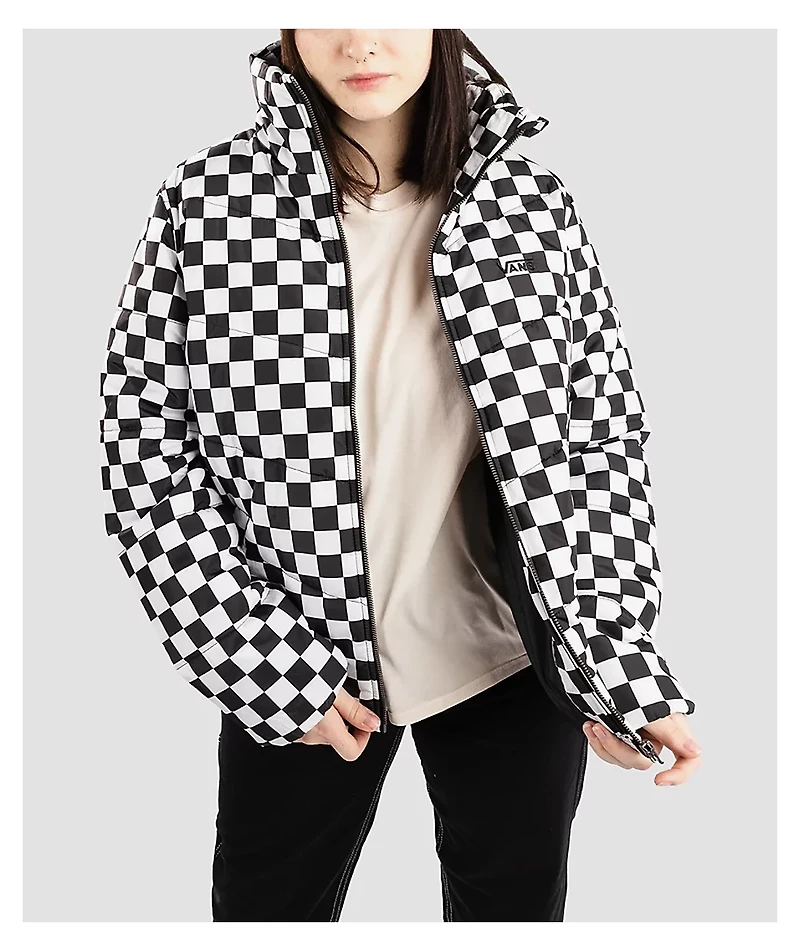 Vans Foundry Print MTE Black & White Checker Puffer Jacket