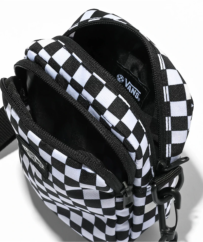 Vans Go Getter Black & White Checkered Crossbody Bag