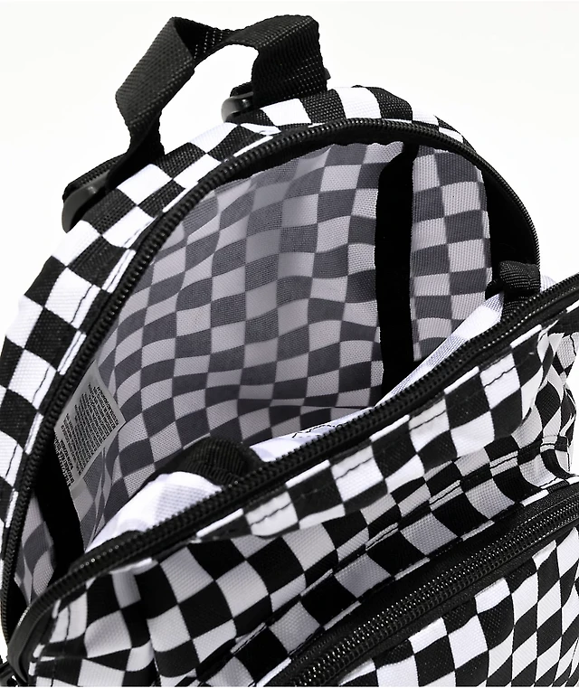 Sprayground Tokyo Bubble Grey & Pink Checkered Mini Backpack  display picture 2
