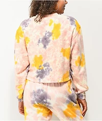 Vans Grunge Wash Tie Dye Crop Crewneck Sweatshirt