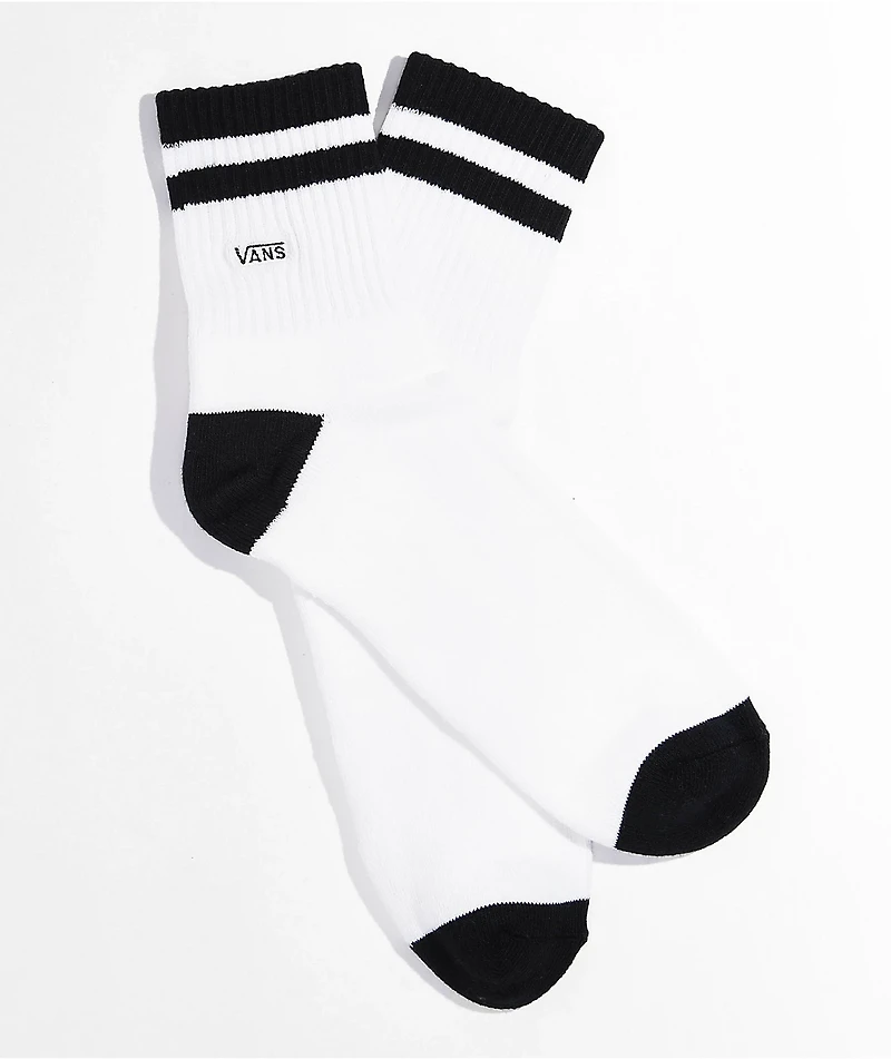 Vans Half White & Black Crew Socks