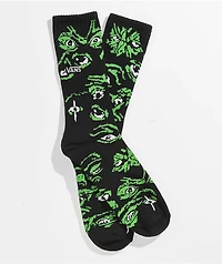 Vans Halloween Black & Green Crew Socks