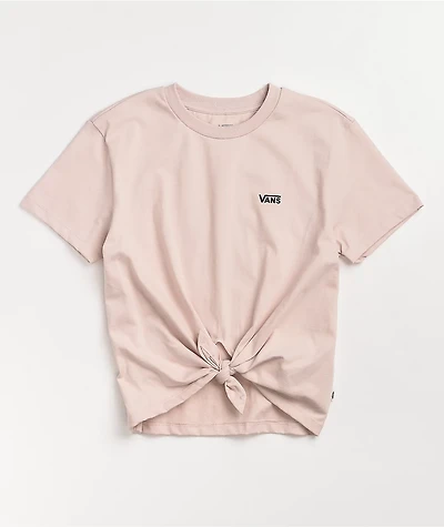 Vans Junior V Hushed Violet Tie Front T-Shirt