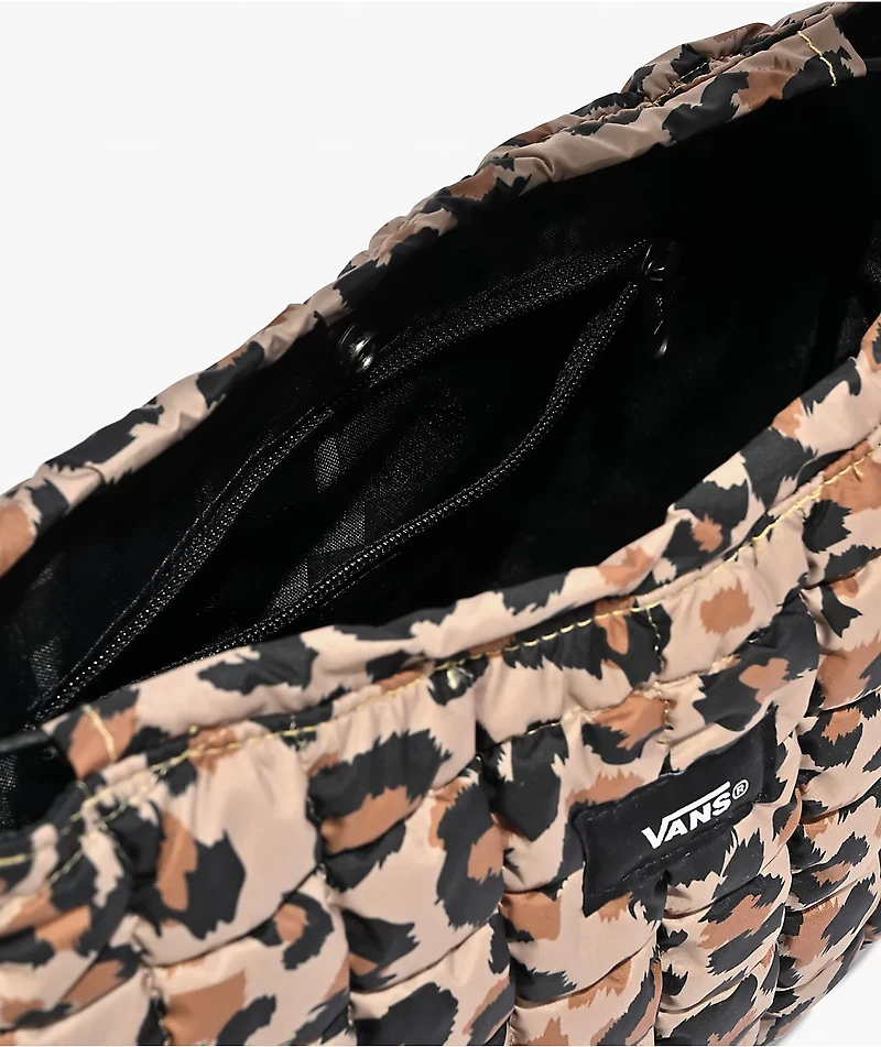 Vans Katie Quilted Leopard Brown Tote Bag